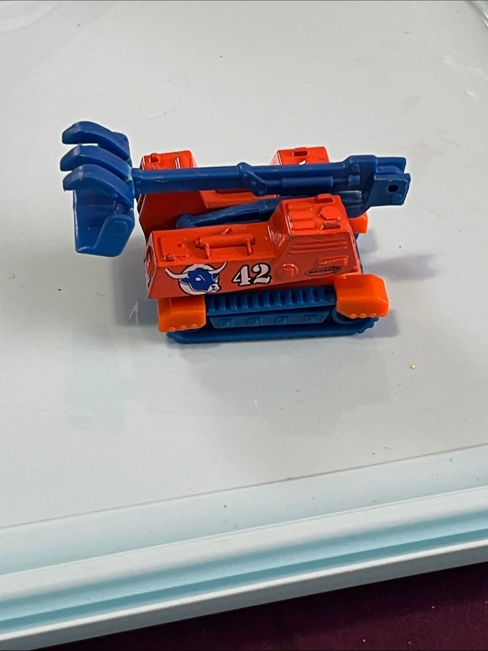 Yellow and Red Kids Construction Toy Bulldozer and Orange Excavator Set